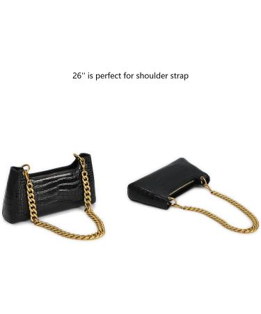 26 Inch Chic Metal Purse Chain Strap Handle Shoulder Straps Replacement Charms for Bag Handbags (Old Gold) - Buy Online on GoSupps.com