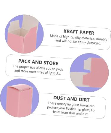 SOLUSTRE 50pcs Boxes Handmade Paper Box Lip Gloss Lipstick Maker Kraft Boxes for Diy Packing Bag Aromatherapy 50 count (Pack of 1) Pink - Buy Online on GoSupps.com