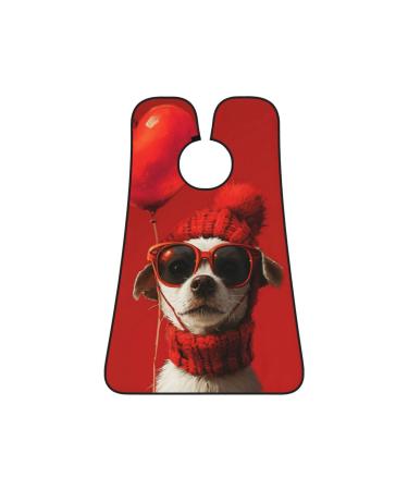 a dog pattern Print Beard Bib Apron Non-Stick Beard Men's Hair Catcher for Shaving Gifts for Men. One Size Black2