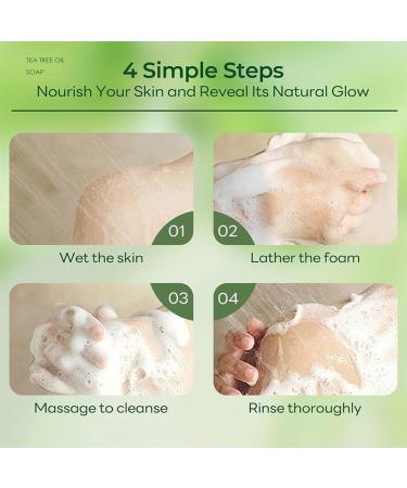 Tea Tree Oil Soap for Face and Body Deep Cleanses with Coconut Oil and Witch Hazel Foot Wash Foot Soap against Fungus and Odour - Buy Online on GoSupps.com