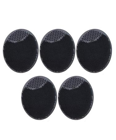 Pofet 5 pieces Soft Silicone Face cleaning brush Backer remover cleaning pad suit for Facial Skin Scrubber Exoliator Massager Black