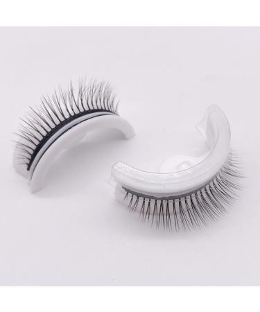 Buy 2 Pairs Self-Adhesive Eyelashes Waterproof Reusable Easy to Apply in 3 Secs with 2 Eyelash Tweezers - Natural Look for Women - Buy Online on GoSupps.com