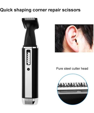 4 in 1 Rechargeable Electric Nose Ear Hair Trimmer for Men & Women - Painless Hair Clipper for Sideburns Eyebrows & Beard Grooming - Buy Online on GoSupps.com