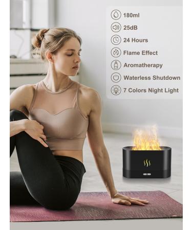 Colorful Flame Diffuser - Noiseless 7-Color Essential Oil Humidifier 180ml Upgraded Fire Design Auto Shut-Off for Home & Room - Buy Online on GoSupps.com