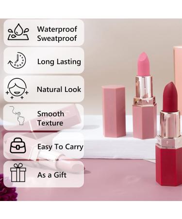Long Lasting Matte Lipstick for Women - Waterproof & Hydrating Red Lipstick (06 Plum) - Buy Online on GoSupps.com
