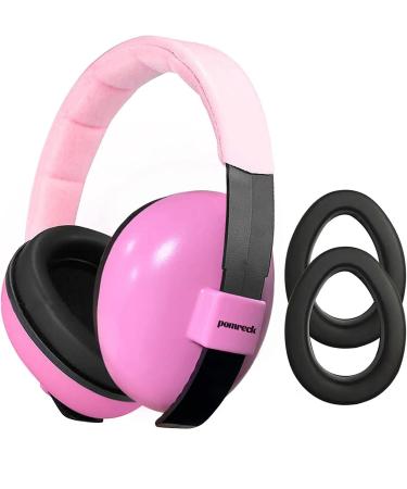 Baby Noise Cancelling Headphones, Toddler Ear Protection (0-3 Years),Baby Plane Travel Essentials,Newborns Sound Proof Ear Muffs for Flying,Infant Airplane Must Have Accessories for Hearing Protection Pink Earmuffs