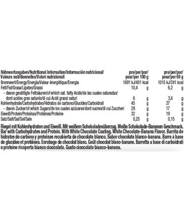 Weider 32% Protein Bar - Delicious High Protein Snack White Chocolate Banana 12x60g | International Shipping - Buy Online on GoSupps.com