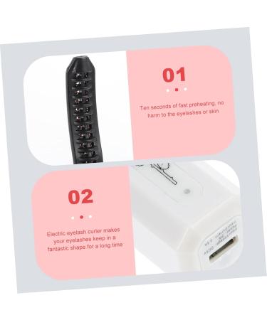 DOITOOL Eyelash Curler Beauty Tool Heated Eye Lash Curler Electric Lash Curler Eyelash Holder White to Rotate Makeup Tools Portable Abs 14.5X2.2X2.2CM - Buy Online on GoSupps.com
