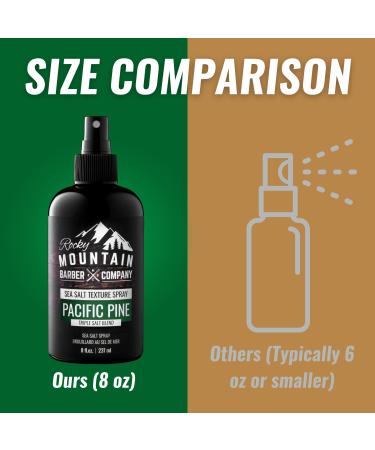 Rocky Mountain Barber Company Sea Salt Spray for Men - Volume Texture & Light Hold - Triple Salt Blend - 8 oz - International Shipping Available - Buy Online on GoSupps.com