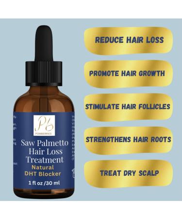 Saw Palmetto Hair Loss Treatment - Essential Oils for Hair Growth Strengthen Roots & Reduce Hair Loss - Buy Online on GoSupps.com