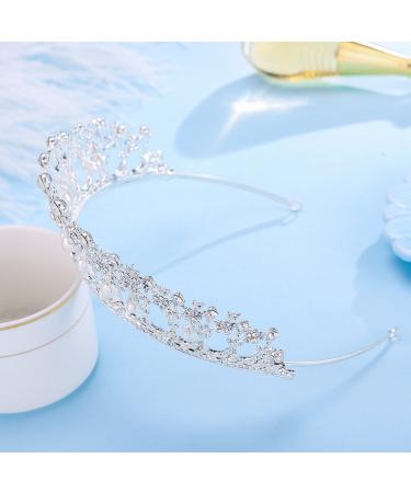 SSNUOY Pearl Wedding Tiara - Silver Rhinestone Bridal Crown for Women | Princess Hair Accessories - Buy Online on GoSupps.com