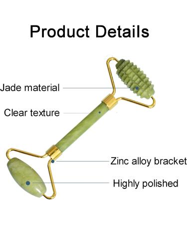 Lamkrtlp Jade Roller & Gua Sha Set - Authentic Jade Facial Massager for Skin Relaxation & Rejuvenation | International Shipping - Buy Online on GoSupps.com