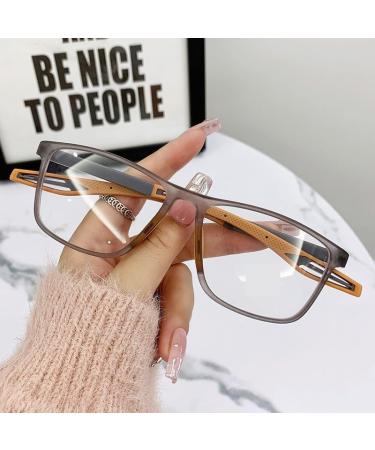 Fuqinqingoz blue light blocking designer reading glasses glare-free computer reading glasses flat light mirror for women/men (color: C3 size: +250) +250 C3
