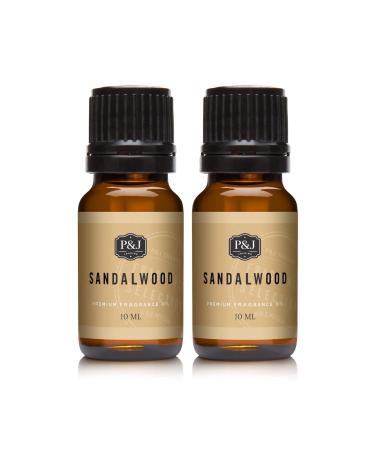 P&J Trading Fragrance Oil | Sandalwood Oil 10ml 2pk - Candle Scents for Candle Making Freshie Scents Soap Making Supplies Diffuser Oil Scents
