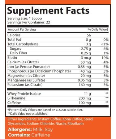 Tuff Genius High Protein Coffee Powder - 100% Quality Whey & Theanine - Fuel Your Workout with 22 Servings of Real Coffee Flavor - Buy Online on GoSupps.com