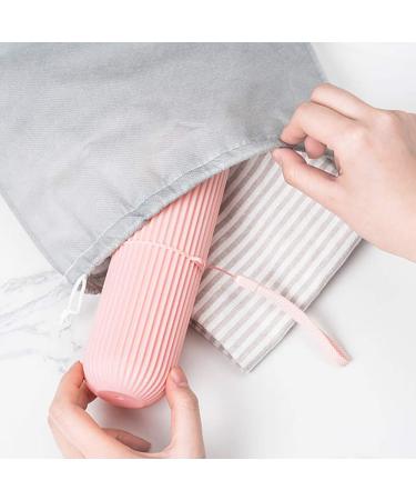 Dobmit Travel Toothbrush Holder Case - 2 Pack Portable Cup for Travel, Business Trips, Camping - Buy Online on GoSupps.com