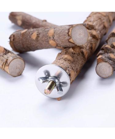 Natural Wood Bird Perch Stand for 3-4 Small/Medium Parrots - Birdcage Accessories - Buy Online on GoSupps.com