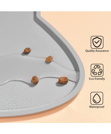Buy Septillar Silicone Bowl Pads for Cats & Small Dogs - Waterproof Slipproof Lining Mats (Dark Gray 44x25 cm) - International Shipping - Buy Online on GoSupps.com