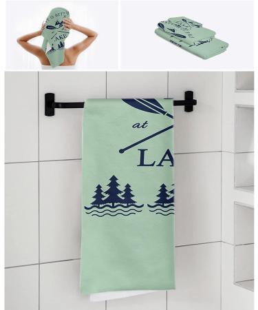 PakiInno Lakepak1381 Towel Set - Life is Better at The Lake Design - Soft & Absorbent Fluffy Towels for Sports, Travel & Fitness - 30x60+16x28+13x13 Inch - Buy Online on GoSupps.com