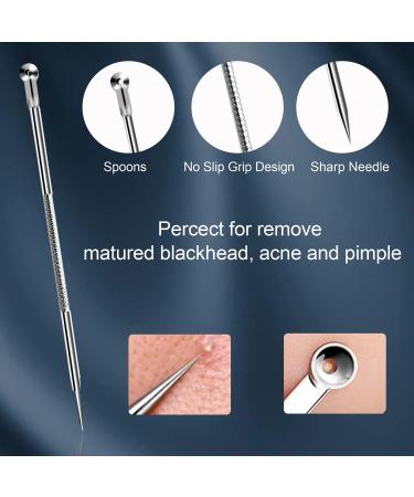 Blackhead Removal Tools 4 Pcs Professional Stainless Pimple Popper Kit with Portable Case - Buy Online on GoSupps.com
