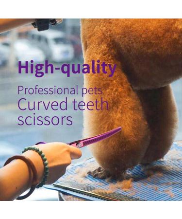 Fenice Peak 7.0'' Curved Thinning Shears | Professional Dog Grooming Scissors with 440C Steel Blades | Sharp & Durable for Dogs and Cats - Buy Online on GoSupps.com