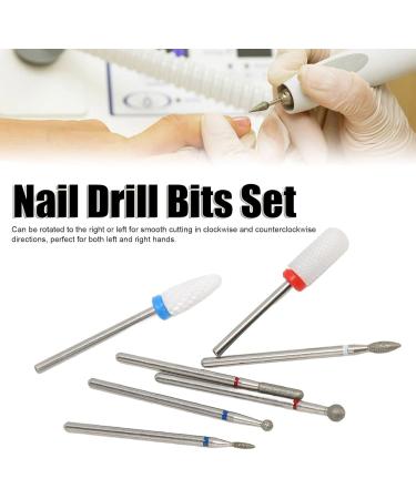 Acrylic Gel Nail Bit Kit Cuticle Remover Ceramic Nail Drill Bits Set Manicure Pedicure for Salon - Buy Online on GoSupps.com