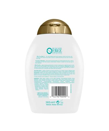 OGX Quenching + Coconut Curl-Defining Shampoo - 13 fl oz | Hydrating & Nourishing with Coconut Oil, Citrus Oil, and Honey | Paraben & Sulfate-Free - Buy Online on GoSupps.com