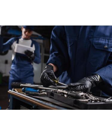 Buy Tiga-Med Powder-Free Black Nitrile Gloves - 100 pcs X-Large | Latex-Free Disposable One-Off Gloves for International Shipping - Buy Online on GoSupps.com