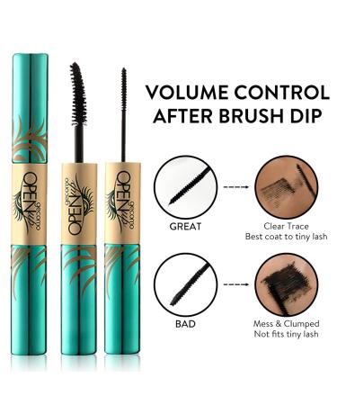 GECOMO Black Volume and Length Mascara - 4D Silk Fiber Lash, Waterproof, No Smudging, Thick & Black - Best Mascara for Women | 1PCS - Buy Online on GoSupps.com