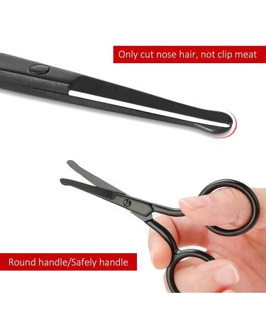 Nose and Ear Facial Scissors | Rounded Tip Grooming Scissors for Men - Moustache Beard & Eyebrow Trimmer - Buy Online on GoSupps.com