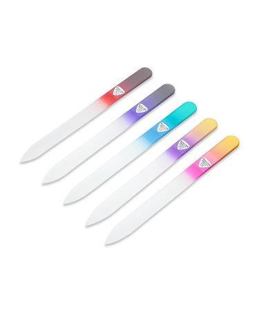 Czech Glass Nail Files: 5PC Crystal Filer Set for Shaping & Smoothing Nails by Bona Fide Beauty - Buy Online on GoSupps.com