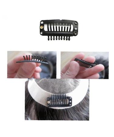20Pcs Metal Snap Comb Wig Clips - Black Hair Extension Clips for DIY Hairpieces | Ayrsjcl - Buy Online on GoSupps.com