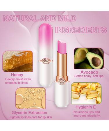 BINGBRUSH 2 Pcs Grape Color Changing Lipstick Lip Tint Set - Long Lasting PH Mood Moisturizing Lip Gloss for Women - Buy Online on GoSupps.com