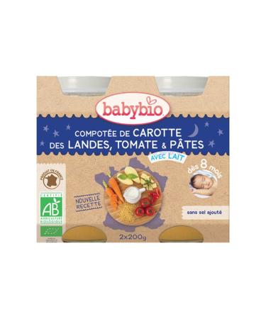 Babybio Pots of Landes Carrot Compote Tomato/Pasta 400g