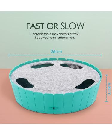 Shop Pawaboo Electric Mouse Cat Toys - Interactive Kitten Fun Safe Play Balls Cat Bed & Scratch Mat - Blue - Buy Online on GoSupps.com