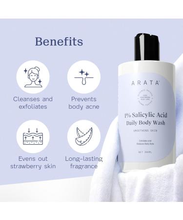 1% Salicylic Acid Body Wash For Bacne Bumpy & Strawberry Skin - Buy Online on GoSupps.com