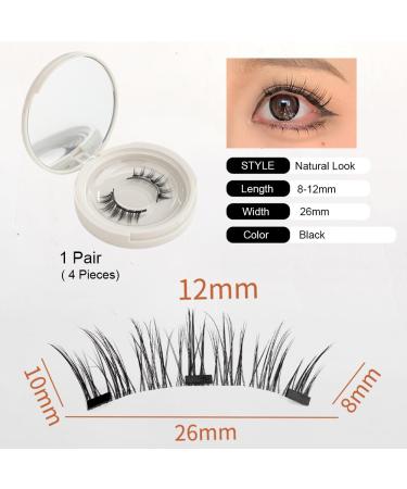 Magnetic Eyelashes Kit - No Glue or Eyeliner Needed Reusable & Easy to Wear Natural Look - Style-1 - Buy Online on GoSupps.com