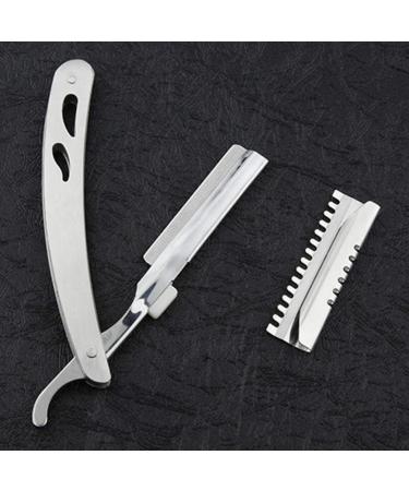 Lurrose Vintage Hairdresser Straight Razor - Interchangeable Blade Safety Razor Foldable Design Manual Grinding Tool for Men - Premium Quality Grooming Essentials - Buy Online on GoSupps.com