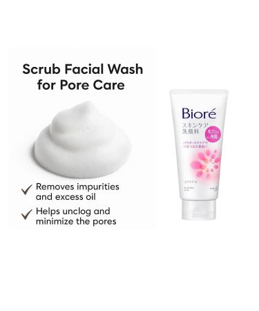 Japanese Cleansing Foam Pore Scrub for Women 130g 2 Pack - Face Wash Removes Dirt & Serum Gentle Facial Cleanser with Light Flower Scent - Facewash for Oily Skin Leaves Skin Smooth & Fresh - Buy Online on GoSupps.com