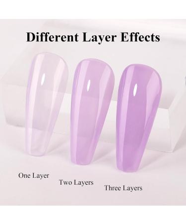 Imtiti Jelly Light Purple Gel Nail Polish 15 ml Sheer Nude Taro Purple Colour UV/LED Soak Off Gel Polish for DIY Nail Art Manicure at Home 1 Piece - Buy Online on GoSupps.com