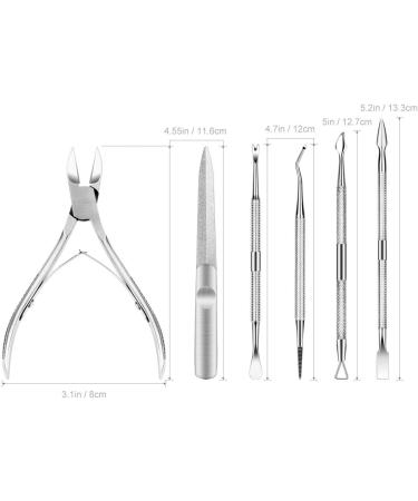 Cuticle Pusher Remover Kit Stainless Steel Triangle Cuticle Peeler - Buy Online on GoSupps.com