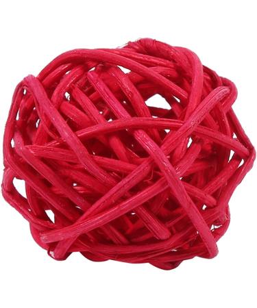 20 Decorative Red Rattan Balls - Perfect for Ornaments Bowl Fillers Weddings & Christmas - Pet-Friendly - Buy Online on GoSupps.com