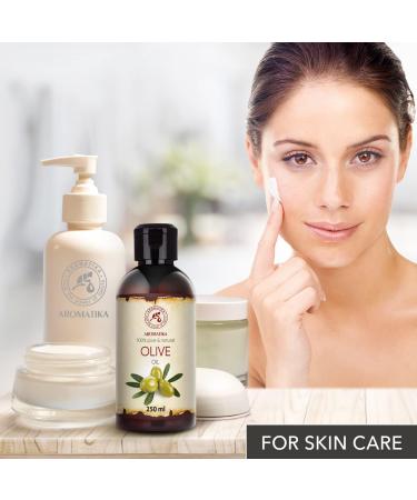 Pure Cold-Pressed Extra Virgin Olive Oil 250ml - Natural Carrier Oil for Skin Hair & Body Care - Ideal for Massage & Cosmetics - Buy Online on GoSupps.com