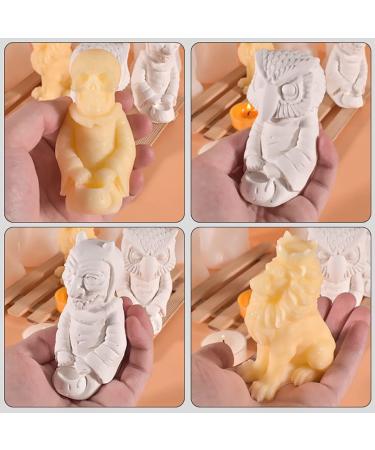 Handmade 3D Lion Skull Candle - Silicone & Resin Desk Decor for Candle & Soap Production - Buy Online on GoSupps.com