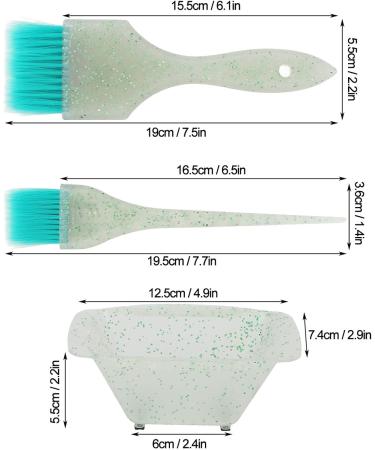 Hair Coloring Kit Complete Hairdressing Accessory Good Elasticity Hair Dye Mixing Bowl Pointed Tail Handle with Large Brush for Hairdresser for Hair Salon - Buy Online on GoSupps.com