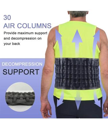 Decompression Belt for Back Pain Relief - Inflatable Lumbar Support | One Size Fits 29-49 Waist | Includes Extension Band & Pump | Black - Buy Online on GoSupps.com
