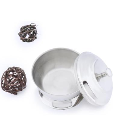Haryali London Stainless Steel Shaving Bowl with Lid - Durable & Easy to Handle - Elegant Design, Perfect Companion for Shaving Kit - Buy Online on GoSupps.com