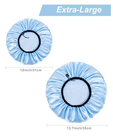 Auban Adjustable Extra Large Shower Cap for Women - Reusable Waterproof Hair Cap in 3 Colors - Buy Online on GoSupps.com