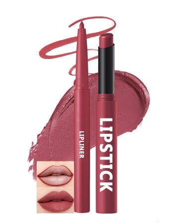 LYSdefeu 11 Pcs Matte Lipstick and Lip Liners Set Long Lasting Waterproof High Pigmentation Non-sticky Cream Texture Matte Velvet Lip Gloss Gift for Women