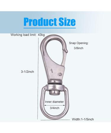 Mixiflor Stainless Steel Swivel Snap Hooks  8 Pack (3.5 Inch) Heavy Duty Swivel Eye Snap Hook  Diving Clips Spring Hooks for Bird Feeders  Pet Chains  Dog Tie-Out Cable  Keychains and More - Buy Online on GoSupps.com